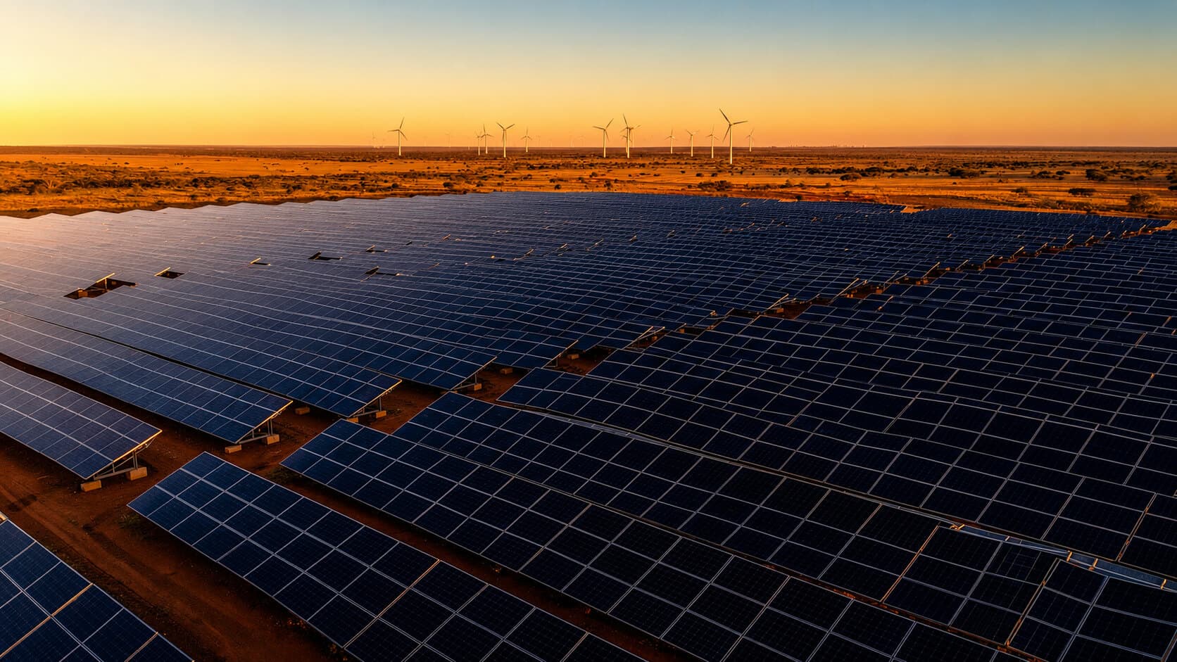 600 MW Hybrid Solar-Wind-BESS Energy Platform infrastructure visual